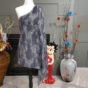 Marciano one Shoulder Animal Print Mini Dress